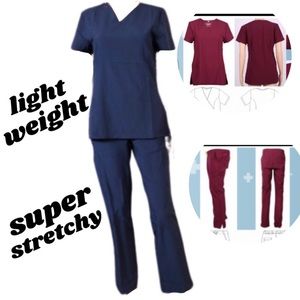 003 C/S Scrub Set Stretchable Navy Blue XSMALL